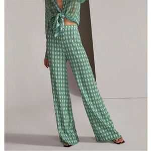 Favorite Daughter The Friday Pant High Rise Wide Leg in Retro Mosaic Print